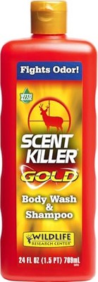 Wildlife Research 1240 Scent Killer Gold Body Wash Shampoo 12oz Anti Odor Aloe