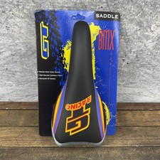 Vintage GT Speed Series BMX Seat Racing NOS Drop Nose Saddle 2000s Yellow Blue