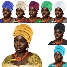 African Women Gele Headtie Turban Nigeria Wedding Headwear Headwrap Headscarf