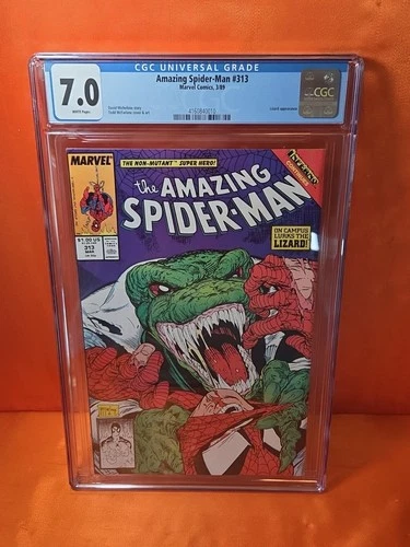 Amazing Spider-Man #313 1989 CGC 7.0!  Lizard App. Todd McFarlane Cover!