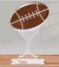 20 Pack Acrylic Football Trophy Fantasy Football Trophy Award 6.69 x 4.33 In