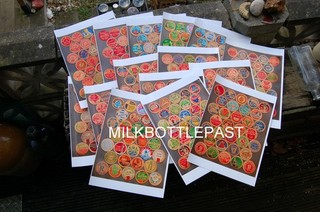 photos of milk bottle rare 1930's cardboard caps collection dairy