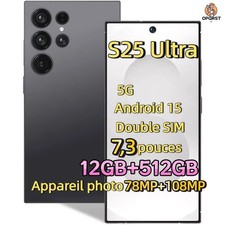 S25 Ultra Smartphone 5G-12+512GO-7.3Pouces-DoubleSIM-78MP+108MP-8000mAh-Android