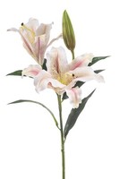 artplants Deko Zweig Tigerlilie Alora, Gelb-Pink-Weiß, 80Cm, Ø13-20Cm