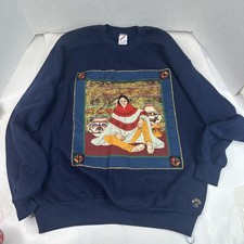 Vintage Native American Graphic Print Sweatshirt Jerzees Men  s XL Southwest Y8