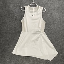 Nike Maria Sharapova Dress Womens Sz L White Cutout Asymmetric Tennis Skirt