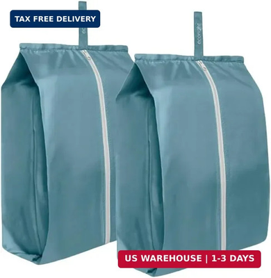 #ad Ecoright Shoe Bags for Travel Set of 2 100% Recycled Water Resistant Zipper Po $12.61