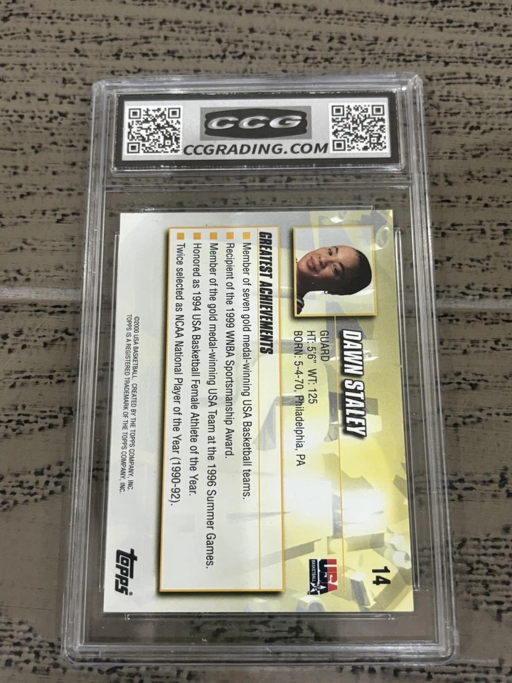 Dawn Staley 2000 Topps Team USA 14 CCG 10 - Image 2 of 2