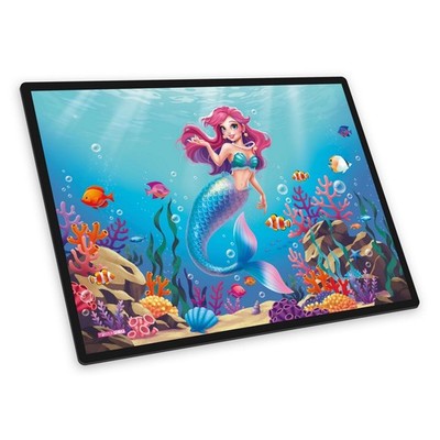 ITENGA Schreibunterlage Meerjungfrau AQUA DREAMS kratzfest abwaschbar rutschfest