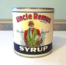 Vintage Uncle Remus Syrup Advertising Can 1924 2Lb Tin Empty