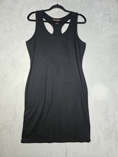 Coco And Shay Black Sexy Racerback Knee Tank Dress Versatile Layerable Sz XL