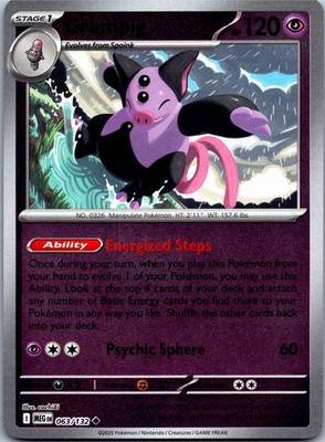 Grumpig 063/132 - ME01: Mega Evolution Reverse Holo