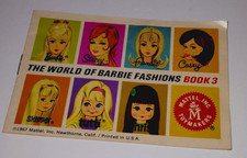 Mattel 1967 "The World of Barbie Fashions" Book 3 Booklet Pamphlet Brochure