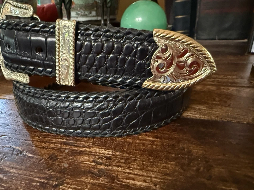 Elk Creek/vogt Sterling Silver Belt Buckle Vogt 1.5”🐊 37-38 Buckle 2.7/8”2.7/8” - Image 3 of 4