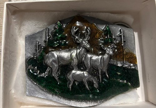 Vintage Siskiyou Deer Belt Buckle