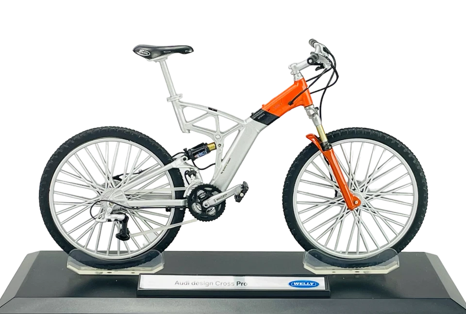 BICYCLE AUDI DESIGN CROSS PRO SILVER 1:10 DIE CAST MODEL NEW IN BOX 62570 - Image 3 of 4
