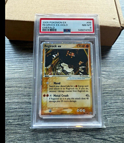 Regirock ex Holo 99/106 EX Emerald Pokemon TCG PSA 8 
