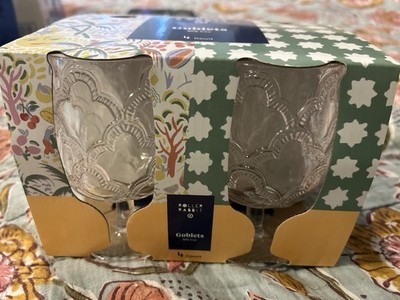 Roller Rabbit Goblets, 8.5oz, Acrylic, Clear, 4 Count, Target Exclusive - New
