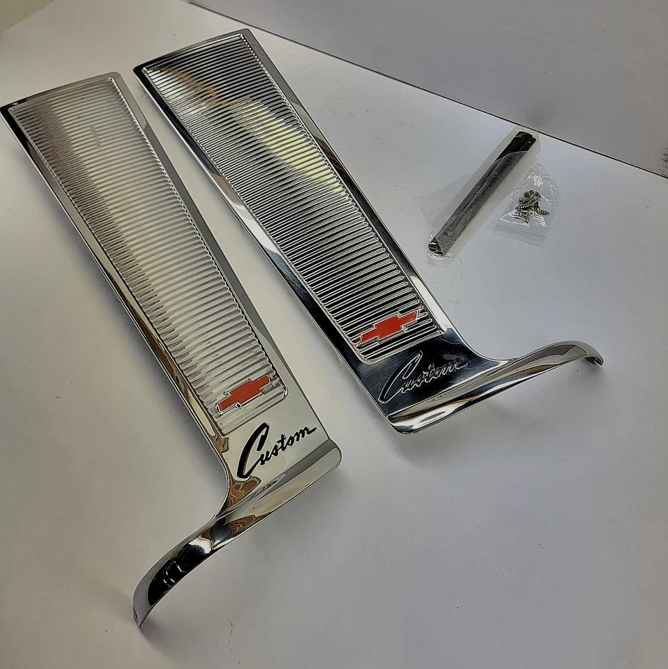 Juego de molduras de cabina personalizada para camioneta Chevy 1960 1961 1962 1963 acero inoxidable con hardware Foto 2 de 4