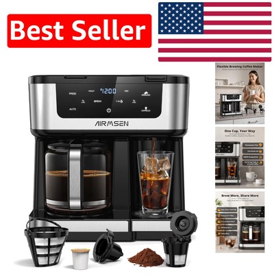 Elegant 12-Cup Programmable Dual Coffee Maker with Touchscreen - Fast Brew
