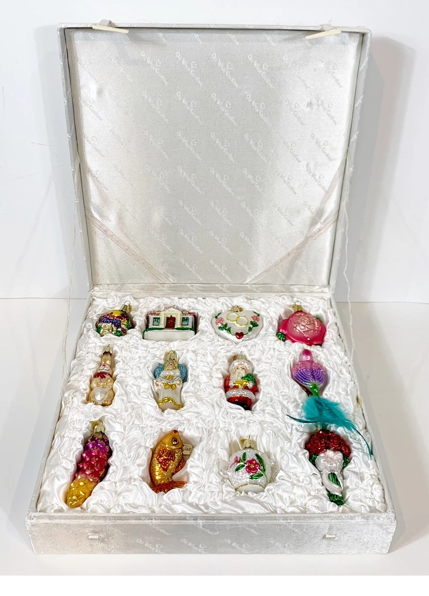 OLD WORLD CHRISTMAS Brides Ornament Collection w Satin Box Set