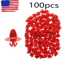 100pcs 10mm Hole Fender Flare Hood Moulding Retainer Clips For Toyota 4Runner