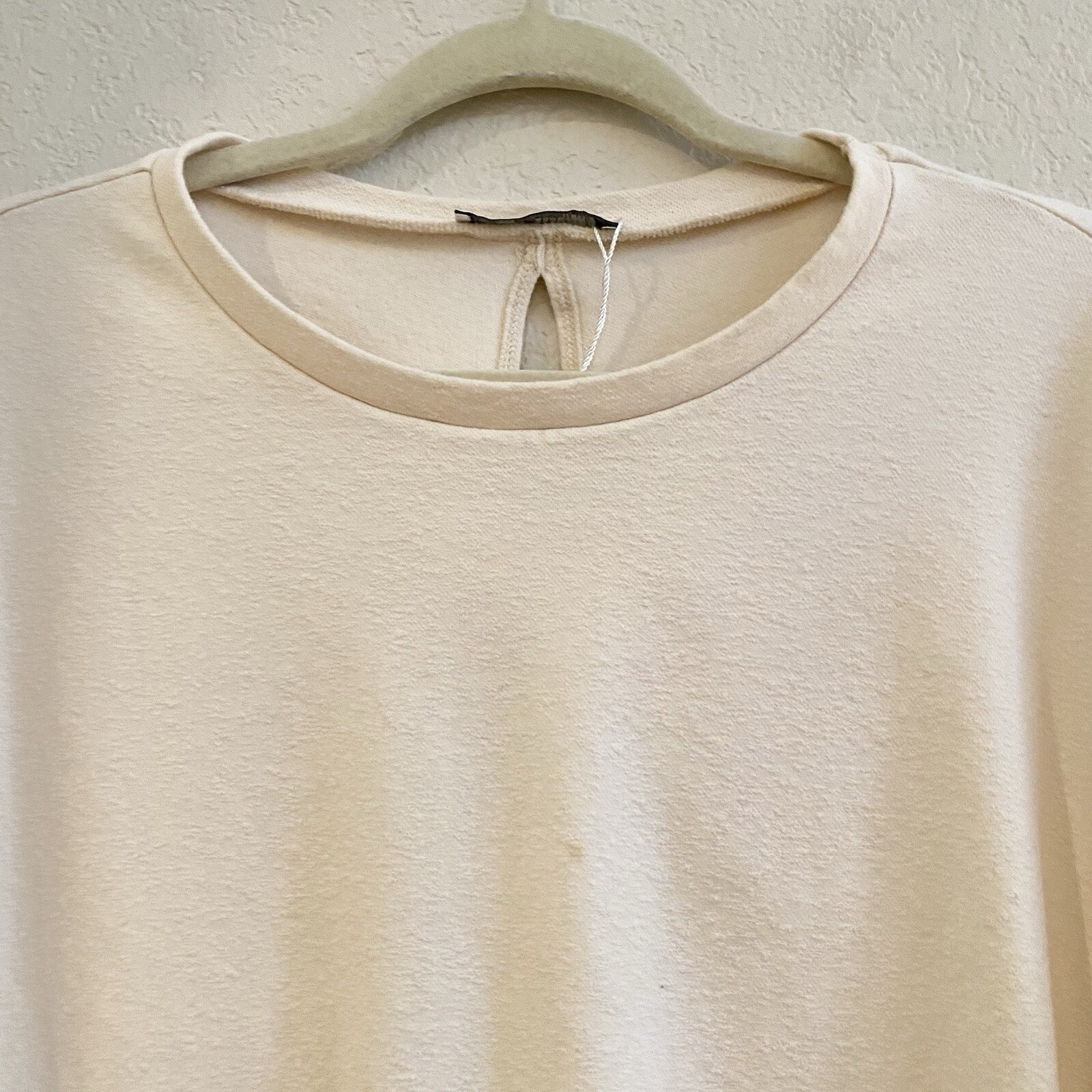 Zara Collection Basic Cream Sweater Twisted Back … - image 2