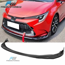 Fits 20-24 Toyota Corolla L LE XLE Hybrid Matte Black Front Bumper Lip Spoiler