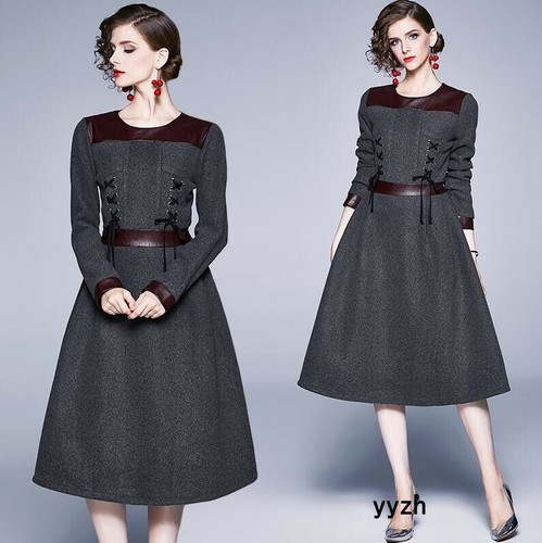 Winter OL Womens Wool Blend A-Line 