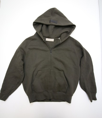 Essentials Fear of God Zip Hoodie Sweatshirt Youth Kids 10 Dark Felt Spellout - Picture 4 of 19