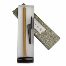 Hammer und Splint zur Katana Demontage Ebenholz Ategi Zuchi Schwert Pflege
