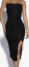 Ribbed Midi Dress - Black