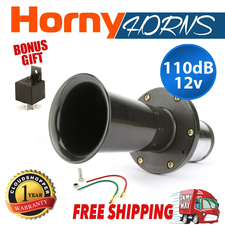  JDMSPEED New Black Ahooga Auto Car Truck Antique Vintage Style  Horn for 12 Volt Old Fashion Car Trucks RV's Horn Hot Rod Klaxon 12V 110DB  AHH-OOO-GAH OOGA Car Air Horn 