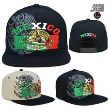 Mexican New HL Mexico Eagle Golden Snapback Hat Cotton Flag Adult Baseball Cap