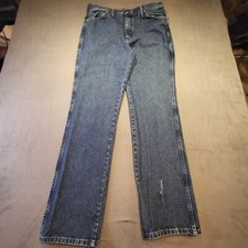 Vintage Wrangler Jeans Mens 33x33 Blue Straight Leg Western Rodeo Denim