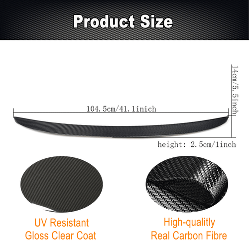 For Bentley Flying Spur W12 Sedan 2013-2019 Real Carbon Rear Trunk Spoiler Wing - Bild 8 von 13