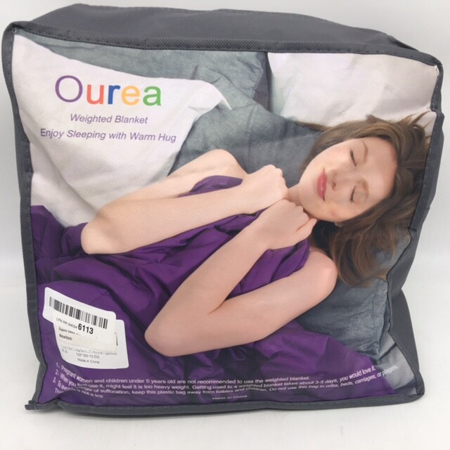 Ourea 43397-59356 48x78in Cotton Weighted Blanket - Dark Grey for sale