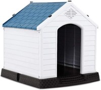 HundehüTte Hundehaus Aus Kunststoff Wetterfest HundehöHle ErhöHter Boden
