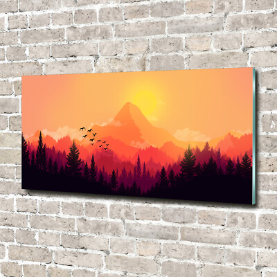 Acrylglas-Bild Wandbilder Druck 140x70 Deko Landschaften Berglandschaft