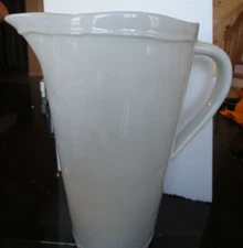 Williams Sonoma White Tall  Pitcher ceramic 8 quart New wo tag
