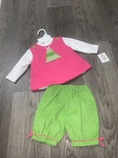 ZU By Petit Ami 3 Months Outfit Christmas Tree NWT