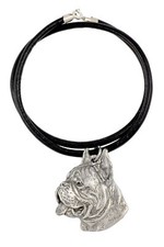 Boxer, German Boxer I - Necklace with dog, silver-plated pendant for dog fan, un