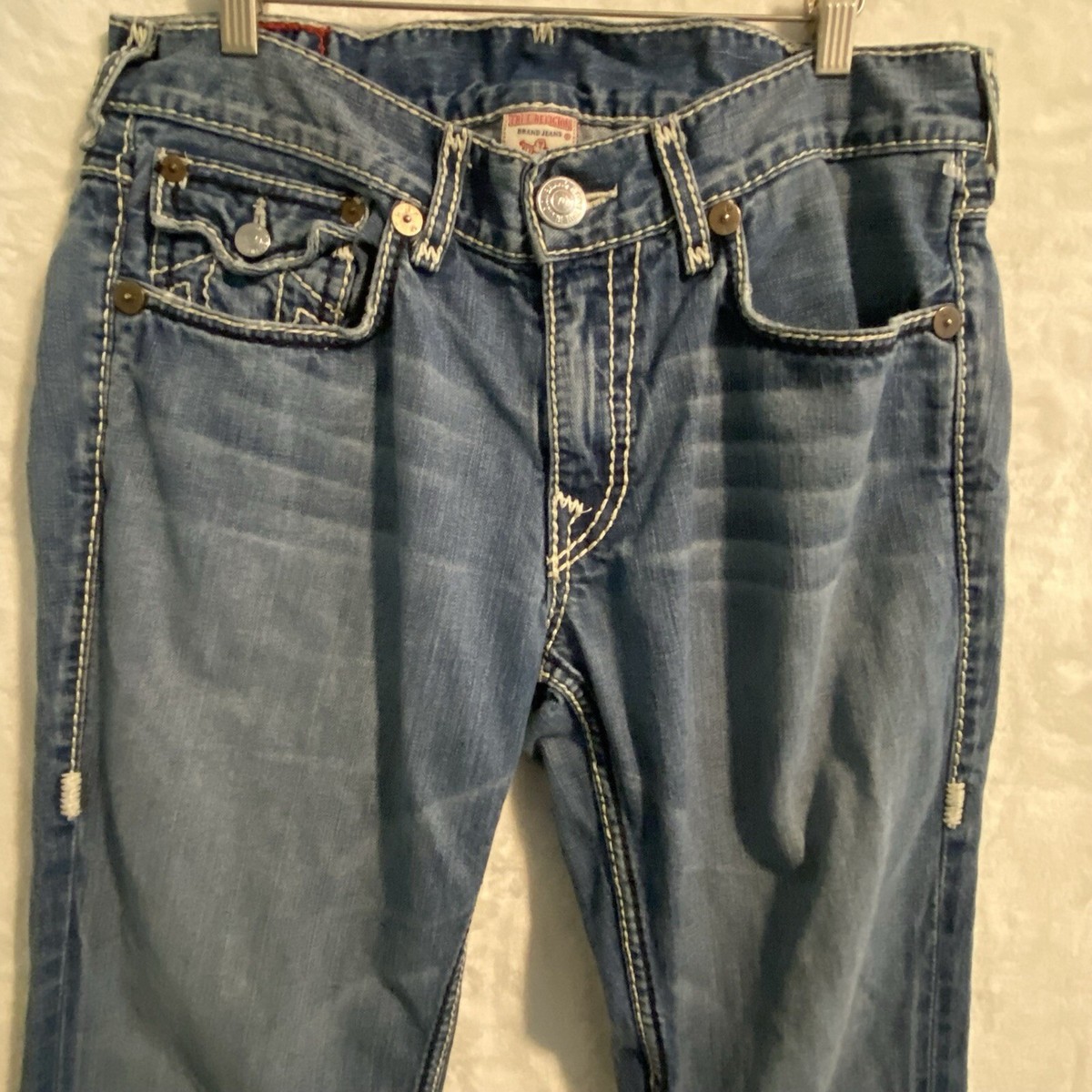 希少　TRUE RELIGION BILLY GIANT BIG T 34 True Religion Jeans men's RICKY Big T Gunslinger wash