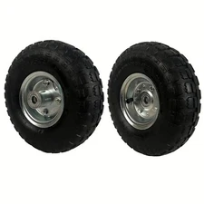 [2pk] 10" Replacement Tire & Wheel - 5/8” Axle Bore Hole, Double Sealed Bearings