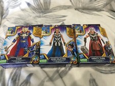 Marvel Thor Love And Thunder Set of 3 Thor Valkyrie Jane Foster Deluxe Figures