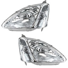 Pair Left Right Headlights Head Lights For 2002 2003 Honda Civic Hatchback Si