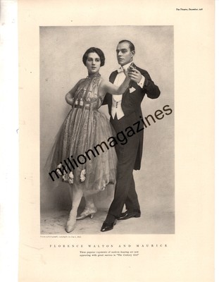 1916 Florence Walton and Maurice Original print from Theatre - Very Rare
