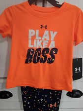 Boys Kids Youth Toddler Under Armour shorts Shirt Set NEW Size 12 Months Boss