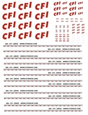 HO Scale Truck / Trailer Decals. " CFI "