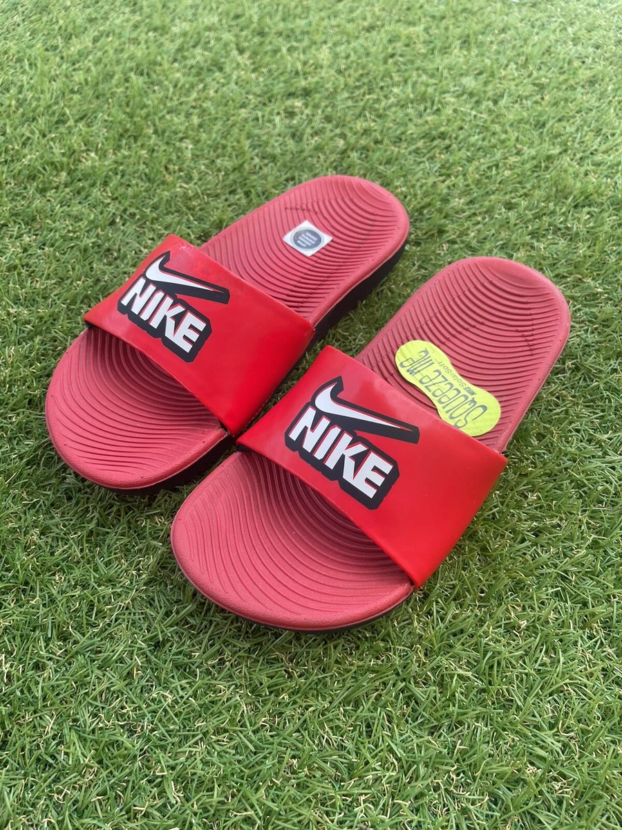 Oswald Puñalada Miserable YOUTH BOY NIKE SLIDES Size 13 KAWA SLIDE FUN NIKE SOLAR SOFT University Red  | eBay